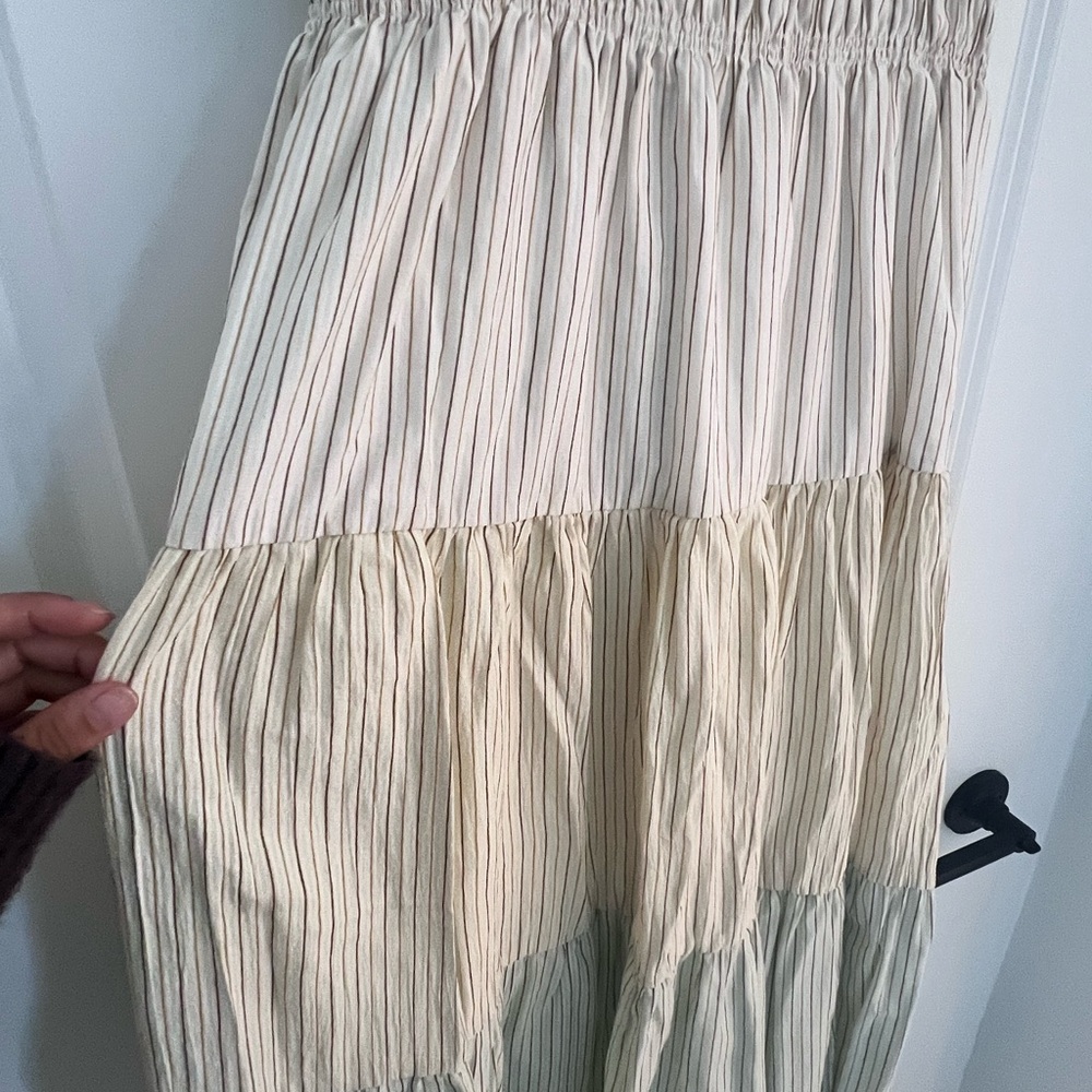 Fashion Nova Cream and Tan Maxi Skirt - Picture 6 of 9